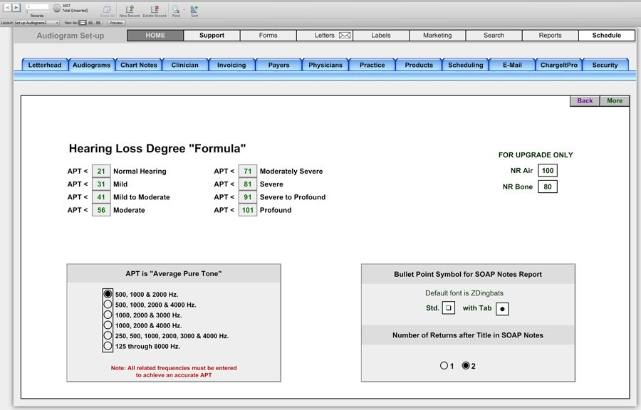 Audiogram Set-up Degrees - Audiograms