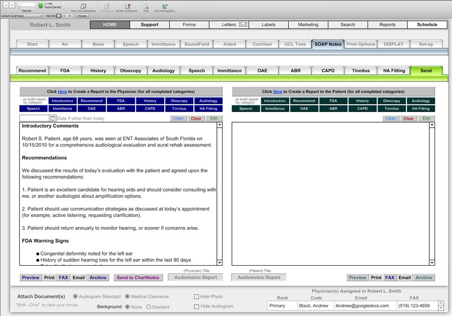 SOAP Audiogram Create - Audiograms