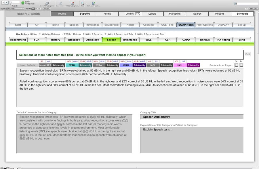 Speech - Audiograms