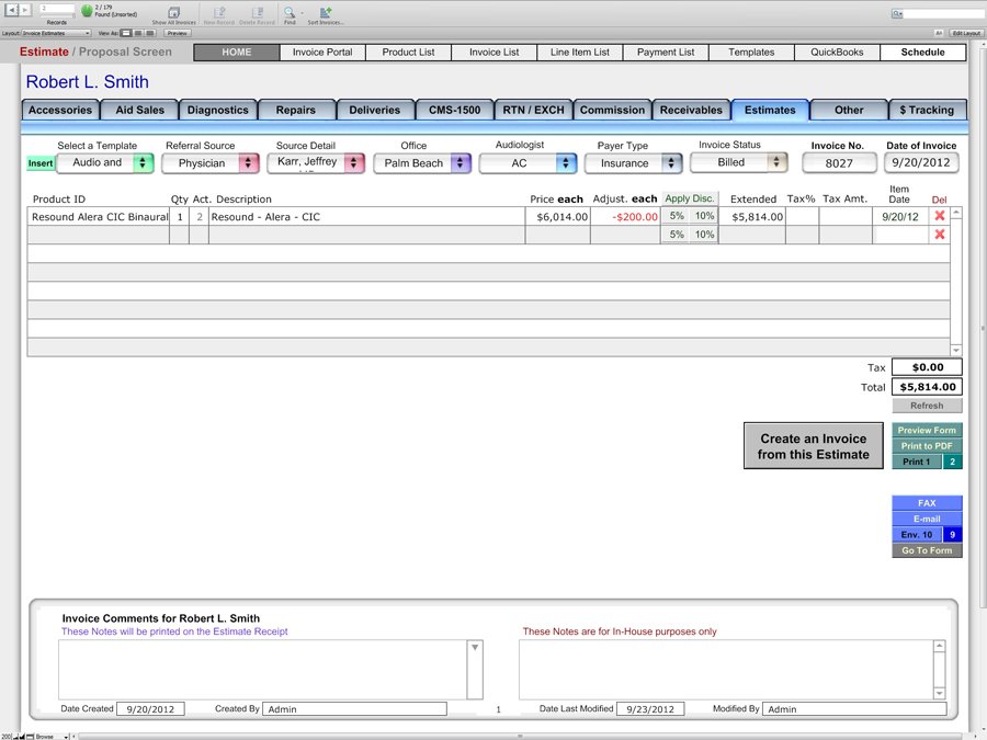 Estimates and Superbills - Financial and Billing