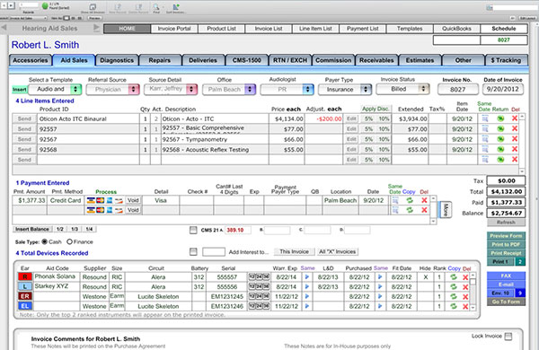 Financial & Billing - HearForm Feature