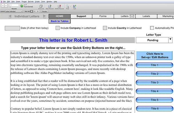 Letters & Envelopes - HearForm Feature