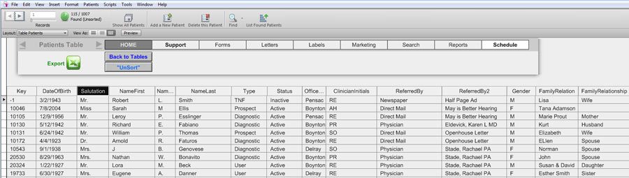 Tables (Excel like View) - Reports