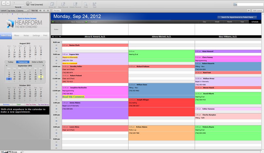 Schedule with Top Notes - Scheduling Appointments